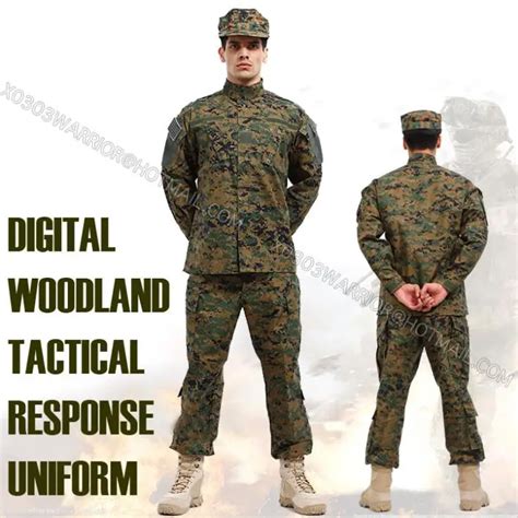 Us Army Woodland Digital Military Uniform Paintball Suit Set Bdu