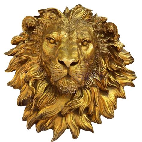 China Casting Wall Mounted Brass Lion Head Metal For Sale Factory And