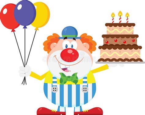 Clown Cartoon Character Juggling With Balls In Front Of Circus Tent