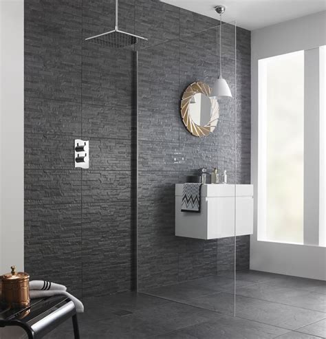 Triton stone group has 21 locations in the southeast u.s., with corporate headquarters located in new orleans, la. Black slate tiles for modern bathroom. Textured tiles work ...