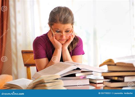 Girl Studying Stock Image Image Of Beautiful Notebook 55770551