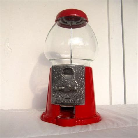 Bubble Gumball Machine 1985 Carousel Red Vintage Metal And Etsy
