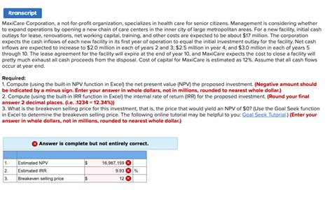 Solved Maxicare Corporation A Not For Profit Organization