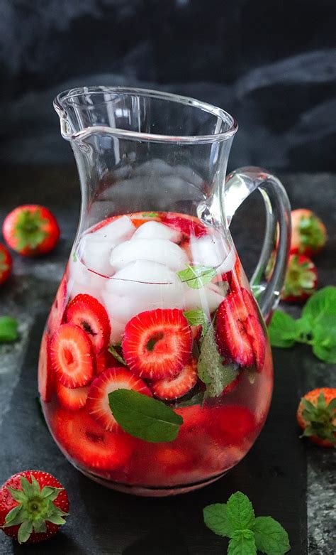 Strawberry Flavored Water Strawberry Infused Water Ruchiskitchen