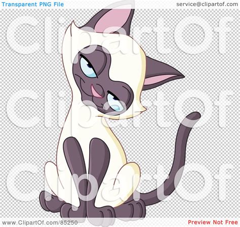 Royalty Free Rf Clipart Illustration Of A Cute Siamese Kitten Tilting