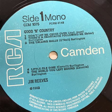 JIM REEVES Good 'N' Country 1970 UK vinyl LP EXCELLENT CONDITION | eBay