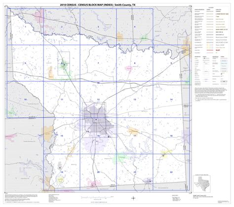2010 Census County Block Map Smith County Index Side 1 Of 1 The