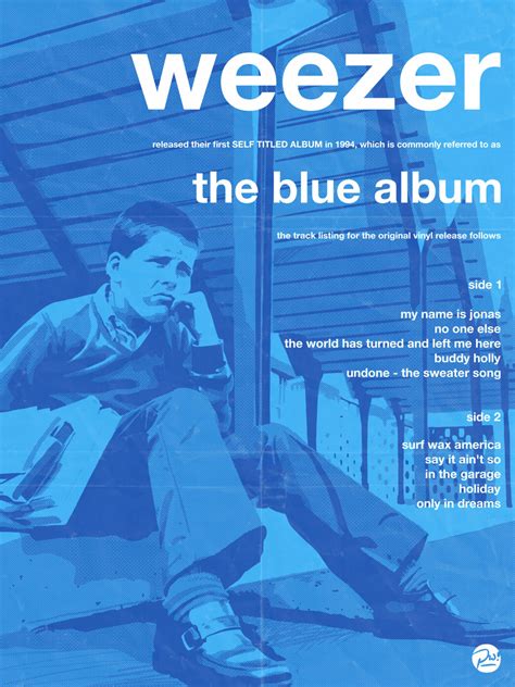 Weezer The Blue Album Oneeyedesign Posterspy