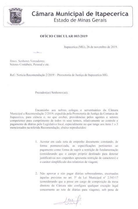 Câmara Municipal De Itapecerica Resposta Ofício Nº1302019 Ref