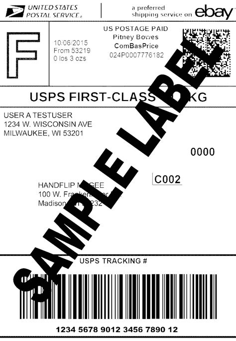 Printable Shipping Label Template