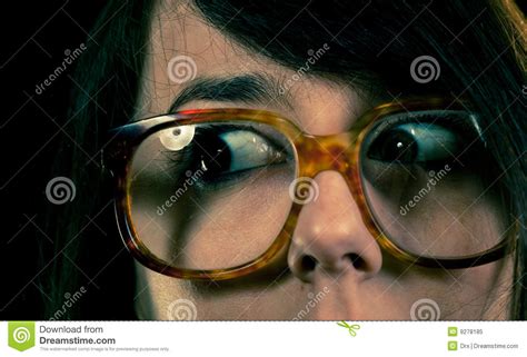 Funny Geek Glasses Stock Image Image Of Closeup Face 9278185