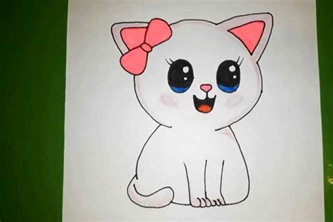 Как нарисовать милую кошку с милыми глазами