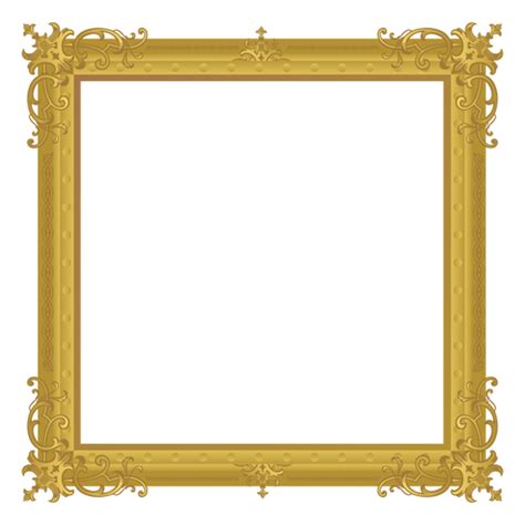 Thin Square Golden Frame Transparent Png Svg Vector File Images