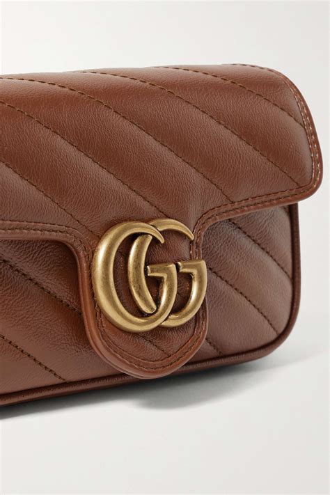Tan Gg Marmont Super Mini Quilted Leather Shoulder Bag Gucci Net A