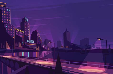 City Night Street Illustrations Royalty Free Vector Graphics And Clip