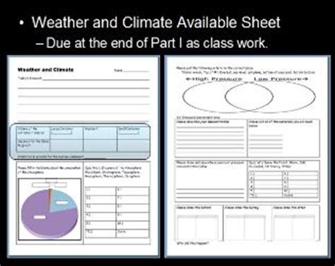 Then answer the questions that follow. Weather and Climate Unit Powerpoint / Lessons for Educators