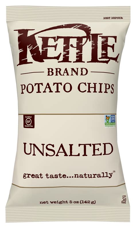 Kettle Brand Potato Chips Unsalted Kettle Chips 85 Oz