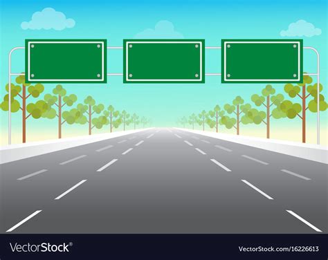Blank Interstate Road Signs