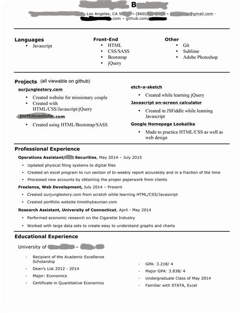 2+ years of experience developing user interfaces. 25 Junior Web Developer Resume in 2020 | Web developer resume, Resume examples, Job resume samples