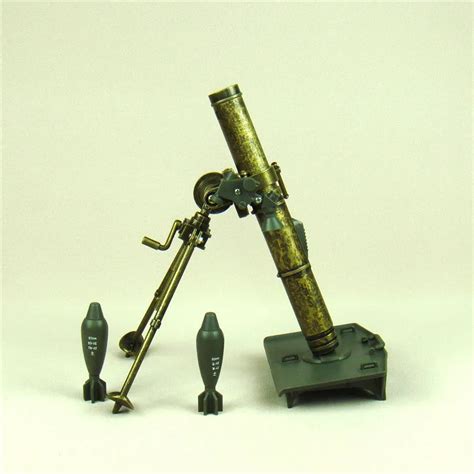 Vintage Iron Mortar Diecast Replica Model Scaled Plastic Mine Thrower
