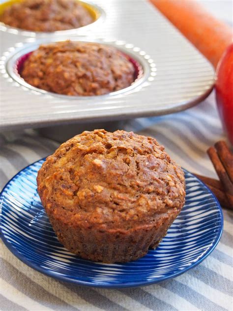 Healthy Carrot Apple Muffins Carolines Cooking