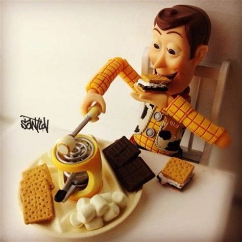 Woody Loves Smores Like The Rest Of Us Creepy Woody Woody Toy Story