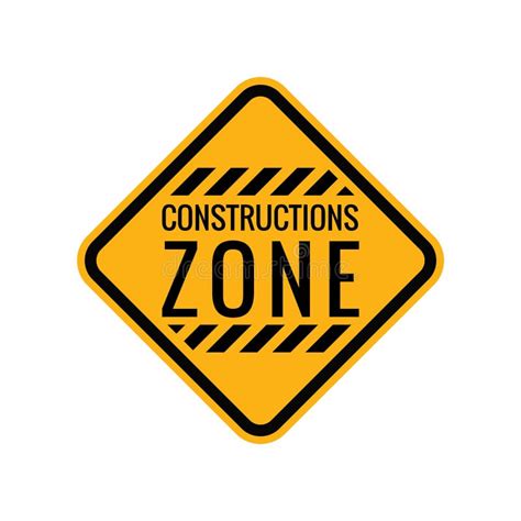 Caution Construction Zone Stock Illustrations 3488 Caution