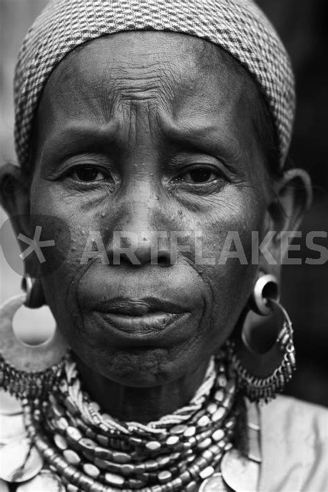 Portrait Of An Indian Tribal Woman Reang Tribe Tripura India Photography Art Prints And