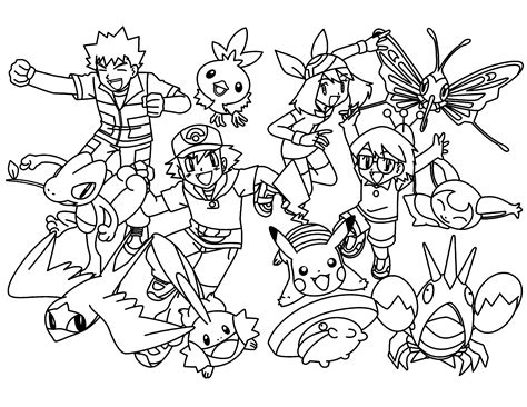 All Pokemon Characters Coloring Pages Printable Pictures Of Pokemon