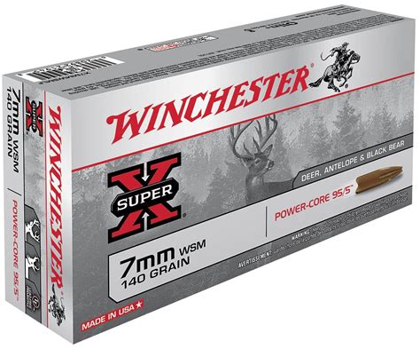 Winchester Ammo X7mmwsmlf Super X 7mm Wsm 140 Gr Power Core 955 20 Bx