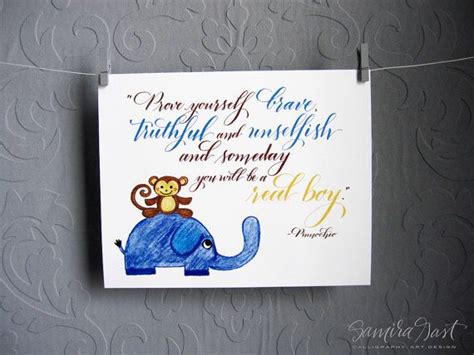 Posted by on june 19, 2017. Pinnochio quote on being a real boy. Size 11x14 by SamiraGast, $25.00 | Quotes, How to draw ...