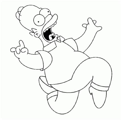 Homer Simpson Coloring Page Coloring Home