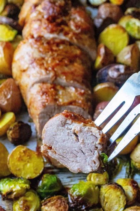 Cut the rounds into wedges. Easy Sheet Pan Pork Tenderloin Dinner | A Wicked Whisk