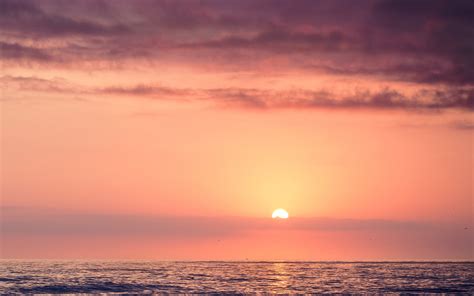 Mx95 Sunset Sea Beach Sky Shine Wallpaper