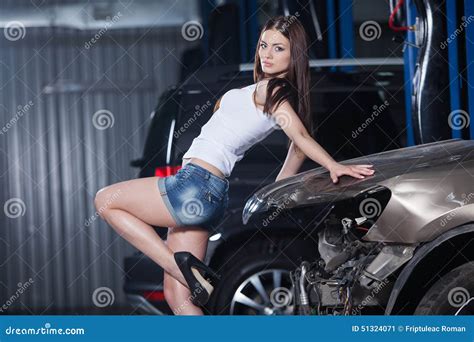 Young And Woman In Garage Stock Image Image Of Maintenance 51324071