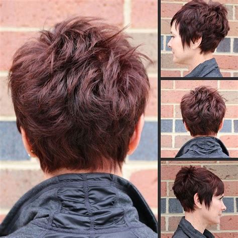 If you have thicker hair, having more texture taken out short choppy hairstyles are often a low maintenance cut, but some require a good amount of styling to look like this picture every day. Classic Stacked Choppy Pixie - The Latest Hairstyles for Men and Women (2020) - Hairstyleology