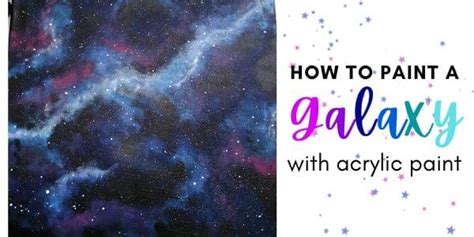 How To Paint A Galaxy Easy Acrylic Painting On Canvas Colorful