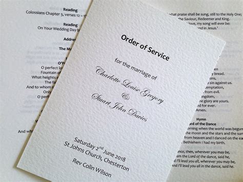 order  service wedding template daisy chain invites