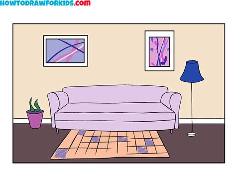 How To Draw A Room Easy Drawing Tutorial For Kids