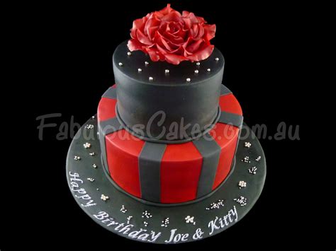 Black And Red Birthday Cakes Fabulous Cakes