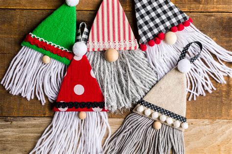 Christmas Gnomes Ornaments Easy Diy Craft Gnome Pattern