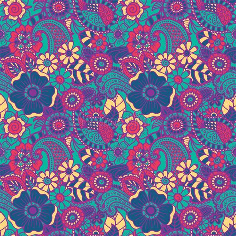 Paisley Seamless Colorful Pattern Stock Vector Illustration Of Decor