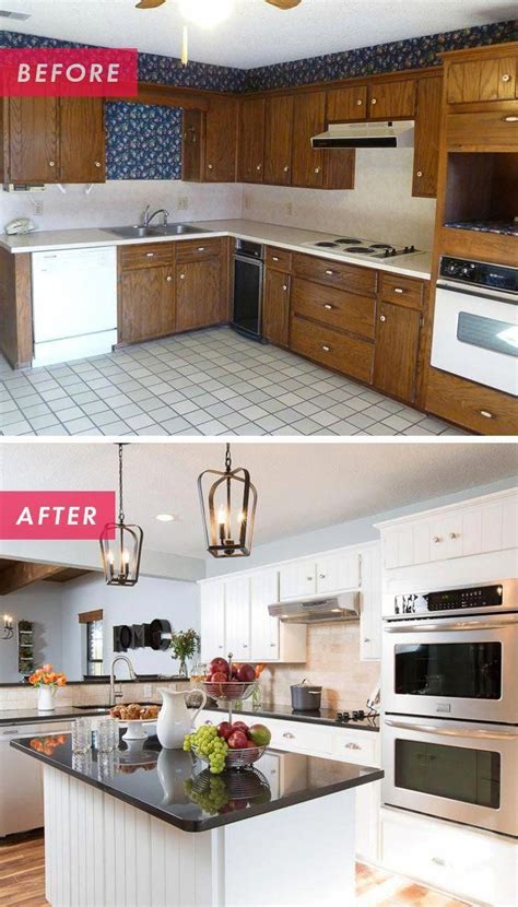 Kitchen Remodeling Project With Before And After Photos Presenting A