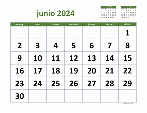 Calendario Junio 2024 De México