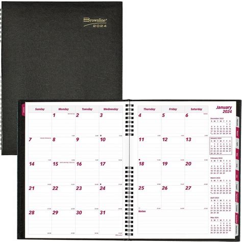 Brownline Coilpro Hard Cover 14 Month Planner Julian Dates Monthly