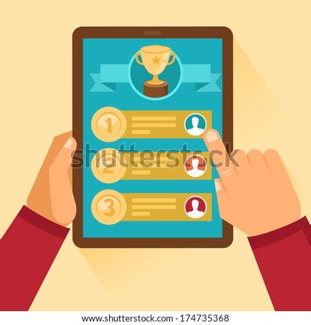 Our company challenge to create our own games based on experience gaming business. Vector Mobile Game Concept Tablet Pc Stock Vector (Royalty ...