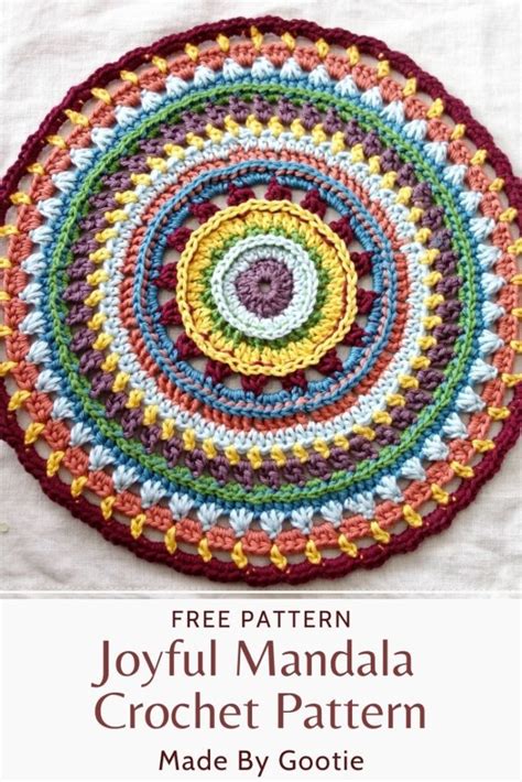 Colorful Crochet Mandala Free Pattern Made By Gootie