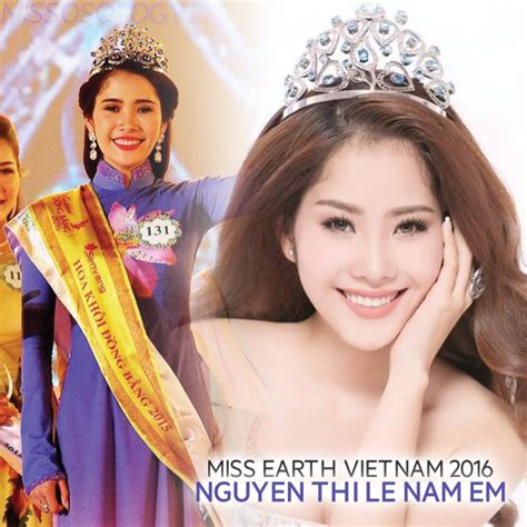 Nguyễn Thị Lệ Nam Em Is Miss Earth Vietnam 2016 Missosology