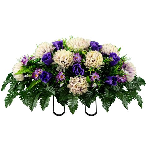 Sympathy Silks Artificial Cemetery Flowers Realistic Outdoor Grave