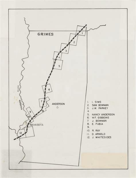 Map Of Grimes County Side 1 Of 1 The Portal To Texas History